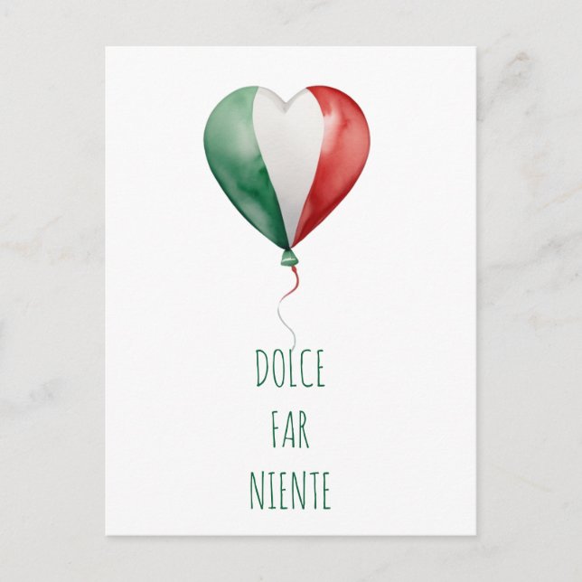 Italienischer Ballon Dolce Far Niente Postkarte (Vorderseite)