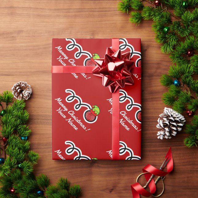 Italienischer Basketball mit Elf-Gewohnheit Weihna Geschenkpapier (Feiertagsgeschenk)
