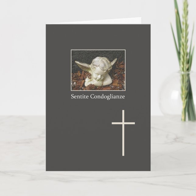 Italienischer Beileid Guardian Angel Karte (Vorderseite)