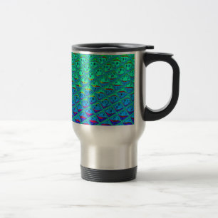 Italienischer Blau-Meerjungfrau-Motiv-Kunstprint Reisebecher