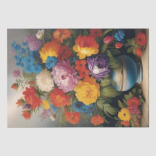 Italienischer Blumenprint Decoupage /  Seidenpapier