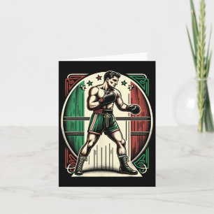 Italienischer Boxer - Vintage Boxflagge Italien Karte
