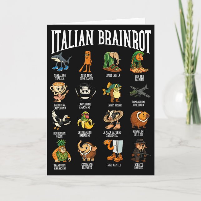 Italienischer Brainrot-Ballerina-Ino-Character-Mem Karte (Vorderseite)
