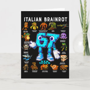 Italienischer Brainrot Lustig 67 Meme Geburtstagsd Karte