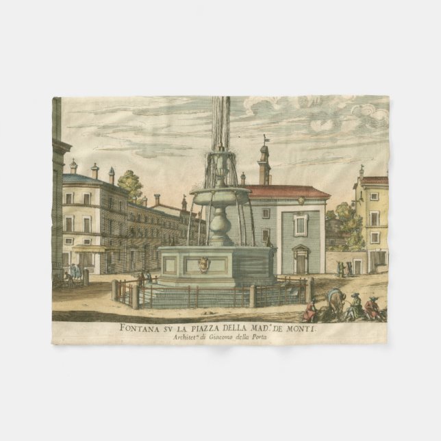 Italienischer Brunnen auf dem Platz der Stadt bei  Fleecedecke (Vorderseite (Horizontal))