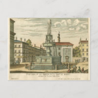 Italienischer Brunnen auf dem Platz der Stadt bei 