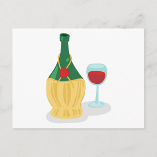 Italienischer Chianti Postkarte