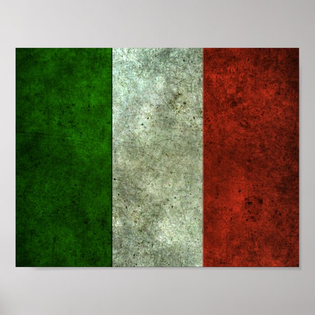 Italienischer Effekt auf die Flagge Poster (Vorne)