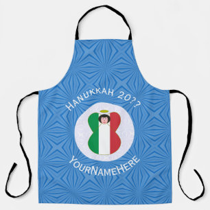 Italienischer Engel Hanukkah Flagge Personalisiert Schürze