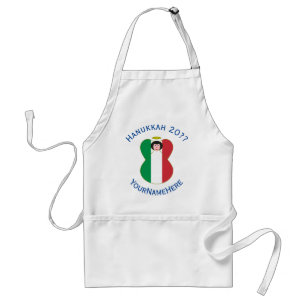 Italienischer Engel Hanukkah-Flagge Personalisiert Schürze