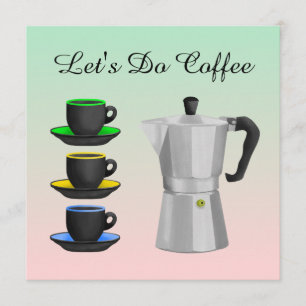 Italienischer Espresso-Kaffeekorb Einladung