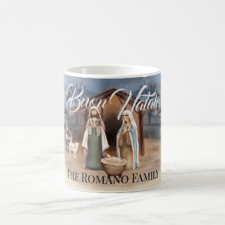 Italienischer Familienname Buon Natale Krippe Kaffeetasse