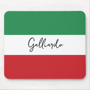 Italienischer Familienname nach Maß Mousepad