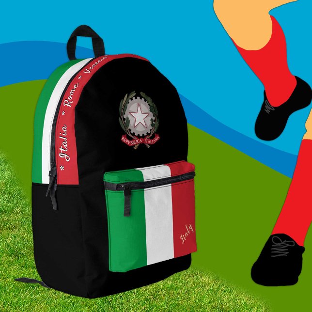Italienischer Flag-Rucksack, Italien, Patriot-Schw Bedruckter Rucksack (Von Creator hochgeladen)