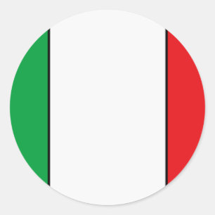 Italienischer Flaggenaufkleber Runder Aufkleber