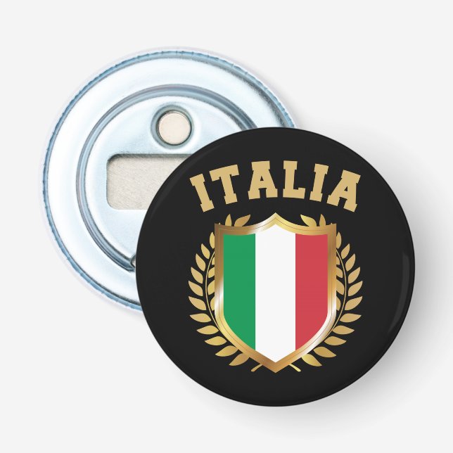 Italienischer Flaggenschild Flaschenöffner (Vorderseite)
