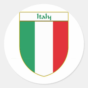 Italienischer Flaggenschild Runder Aufkleber