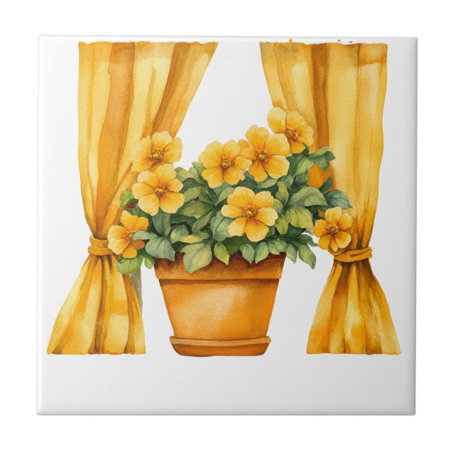 Italienischer Frühling Clipart Fliese (Vorderseite)
