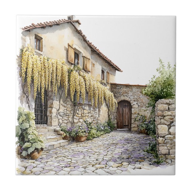 Italienischer Frühling Clipart Fliese (Vorderseite)