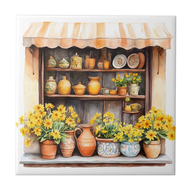 Italienischer Frühling Clipart Fliese (Vorderseite)