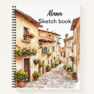 Italienischer Frühling Clipart Notizbuch