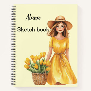 Italienischer Frühling Clipart Notizbuch