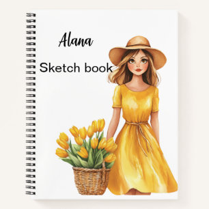 Italienischer Frühling Clipart Notizbuch