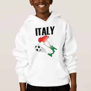 Italienischer Fußballfan-Karte Boot-Fußball-Ball Hoodie