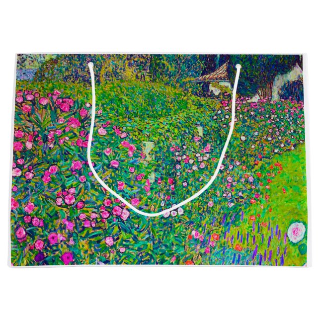 Italienischer Garten, Gustav Klimt Große Geschenktüte (Vorderseite)