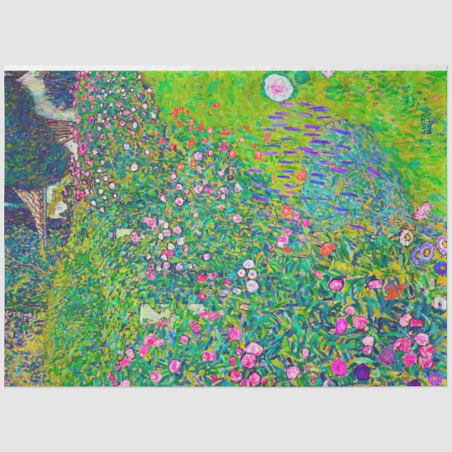 Italienischer Garten, Gustav Klimt Seidenpapier (Vorderseite)