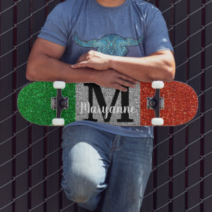 Italienischer Glitzer für Flaggen Funkelnd Glitzer Skateboard