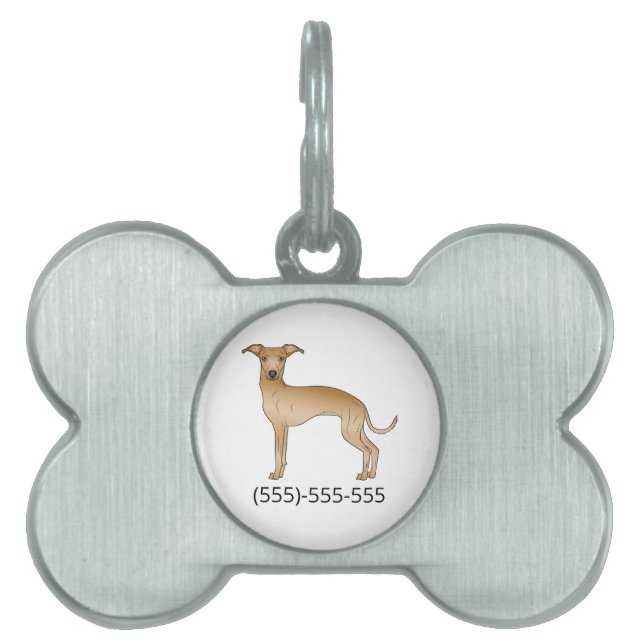 Italienischer Grauhund Niedlich Hund und Telefonnu Tiermarke (Vorderseite)