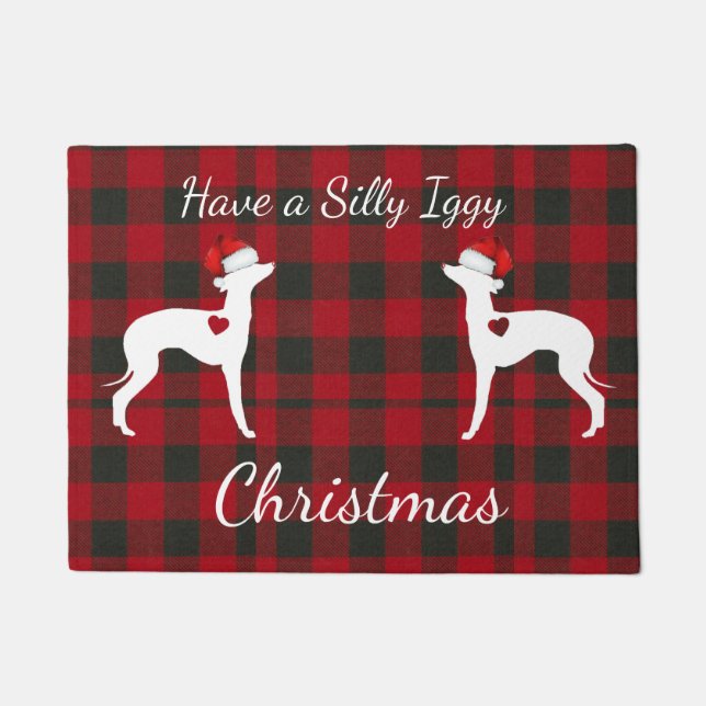 Italienischer Grauhund Weihnachtsmatte, Gigy Rug Fußmatte (Vorderseite)
