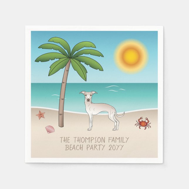 Italienischer Grauschwund im Tropical Summer Beach Serviette (Vorderseite)