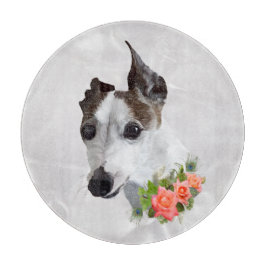 Italienischer Grauschwund und Blume Schneidebrett