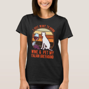 Italienischer Grauschwund und Wein Italienischer W T-Shirt