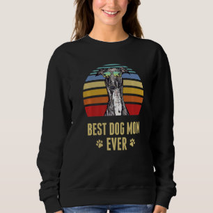 Italienischer Greyhound Best Hund Mama je Retro Su Sweatshirt