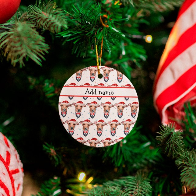 Italienischer Greyhound Dog Breen Weihnachten Keramik Ornament (Von Creator hochgeladen)
