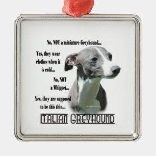 Italienischer Greyhound FAQ-Schlüsselanhänger Ornament Aus Metall