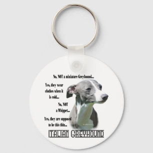 Italienischer Greyhound FAQ-Schlüsselanhänger Schlüsselanhänger