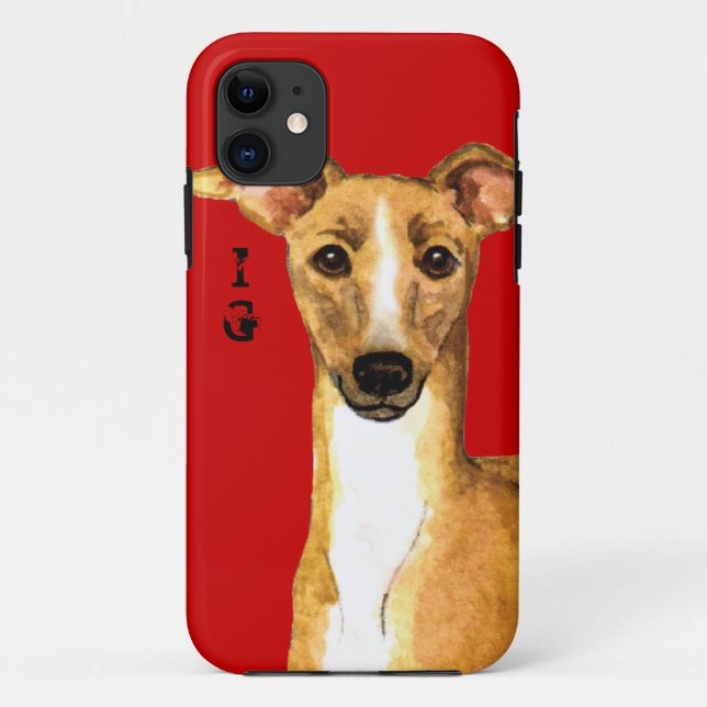Italienischer Greyhound-Farbblock Case-Mate iPhone Hülle (Rückseite)