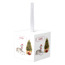 Italienischer Greyhound Funny Christmas Dog mit Ba