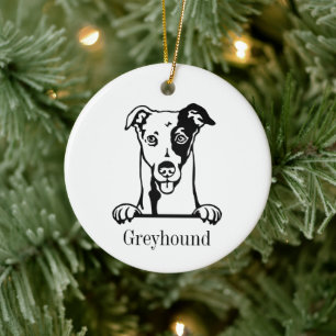 Italienischer Greyhound-Hund personalisierter Haus Keramik Ornament