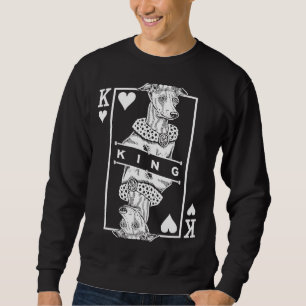 Italienischer Greyhound King of Hearts Hund Pop Sweatshirt