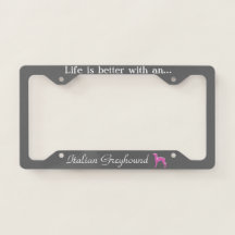 Italienischer Greyhound-Lizenzrahmen