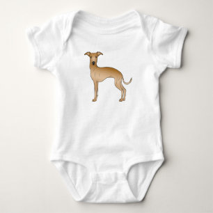 Italienischer Greyhound Niedlicher Cartoon Dog Des Baby Strampler