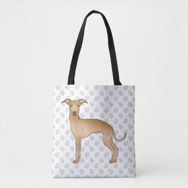 Italienischer Greyhound Niedlicher Cartoon Hund mi Tasche (Vorderseite)