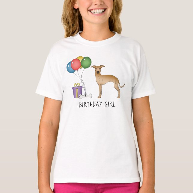 Italienischer Greyhound Niedlicher Hund - Geburtst T-Shirt (Vorderseite)