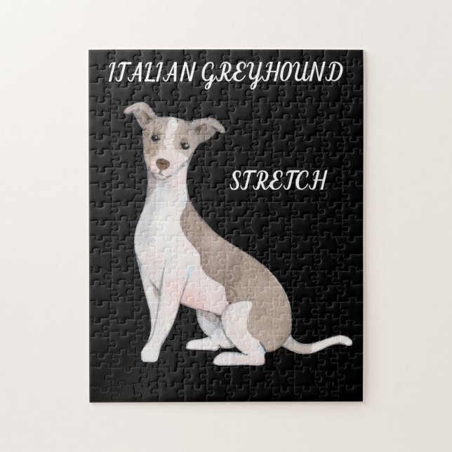 ITALIENISCHER GREYHOUND PUZZLE & PERSONALISIERTER  (Vertikal)