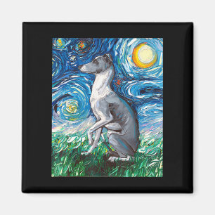 Italienischer Greyhound Starry Night Whippet Hund Magnet